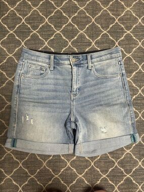 LuLaRoe Light Blue Distressed Cuffed Jean Shorts